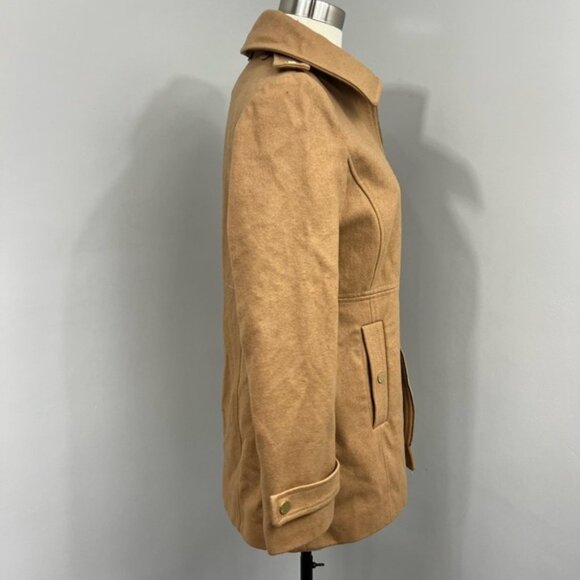 Michael Kors Tan Wool Pea Coat Jacket - Picture 6 of 16